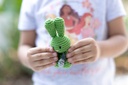 Luca the Crochet Bunny Keychain — with Microphone